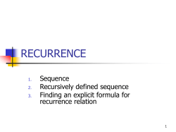 recurrence relation