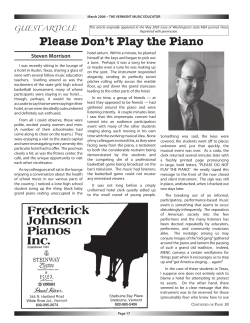 Please Don`t Play the Piano
