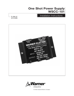 One Shot Power Supply WSCC-101