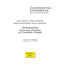 MATEMATYKA DYSKRETNA Distinguishing Cartesian Products of