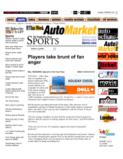 Players take brunt of fan anger