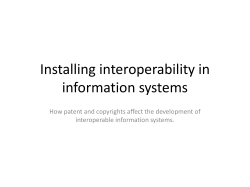 Installing interoperability in information systems
