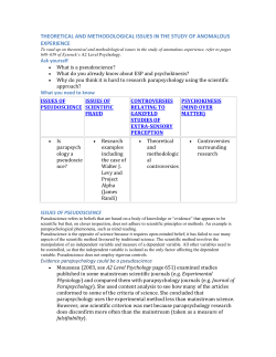 theoretical and methodological issues in the study of
