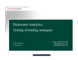 Testing of trading strategies