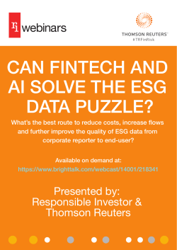 can fintech and ai solve the esg data puzzle?