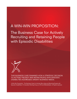 A WIN-WIN PROPOSITION: The Business Case for