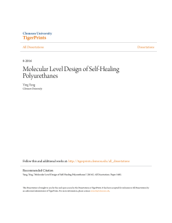 Molecular Level Design of Self-Healing Polyurethanes