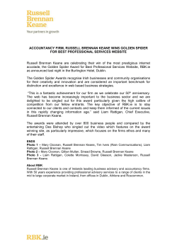 Russell Brennan Keane take home the Golden Spider for Best