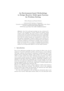 An Environment-based Methodology to Design Reactive Multi