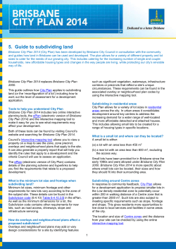 5. Guide to subdividing land