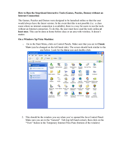 How to Run the StepAhead Interactive Tools (Games, Puzzles