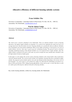 Allocative efficiency of different housing subsidy systems