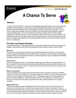 ACTS Handout for Galaxy - Indiana 4-H