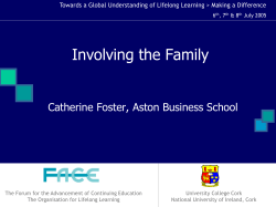 Involving the family