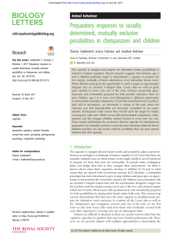 Preparatory responses to socially determined, mutually exclusive