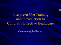 Interpreter Use Training