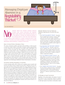 Managing Employee Absences in a Regulatory Thicket