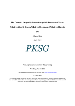 The Complex Inequality-innovation-public Investment Nexus: What