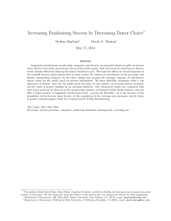 Increasing Fundraising Success by Decreasing Donor Choice
