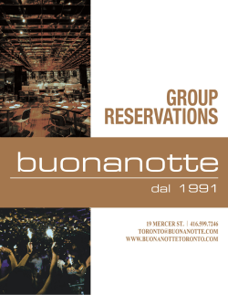 Group MENU - Ristorante Buonanotte Toronto
