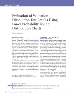Evaluation of Validation Dissolution Test Results Using Lower