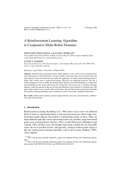A Reinforcement Learning Algorithm in Cooperative - UTK-EECS