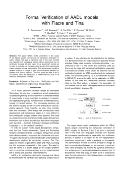Formal Verification of AADL models with Fiacre and - LAAS-CNRS
