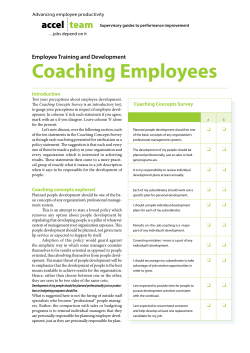 Coaching Employees