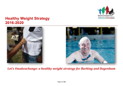 Healthy Weight Strategy 2016-2020