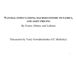 By Fuster, Hebert, and Laibson Discussion by Yuriy Gorodnichenko