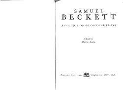 Being without Time: On Beckett`s Play Waiting for Godot