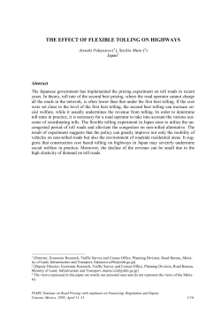 2. The Experiment of Flexible Tolling in Japan