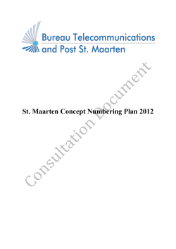 St. Maarten Concept Numbering Plan 2012