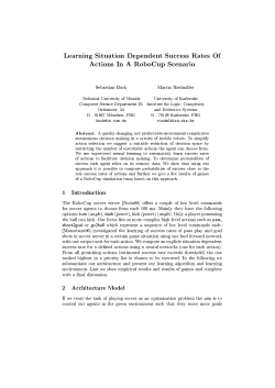 Learning Situation Dependent Success Rates Of Actions In A