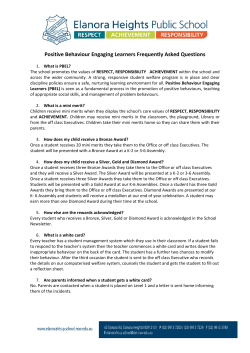 Positive Behaviour Engaging Learners Frequently Asked Questions