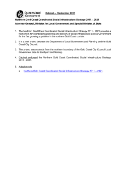 Northern Gold Coast Coordinated Social Infrastructure Strategy