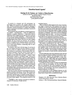 Emotion-Based Agents - Association for the Advancement of