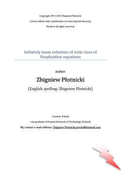 Infinitely many solutions of wide class of Diophantine