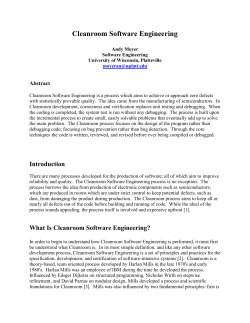 Cleanroom process - University of Wisconsin