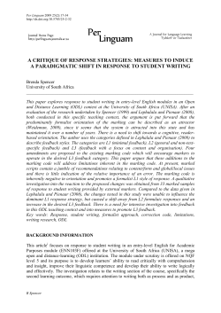 a critique of response strategies: measures to induce