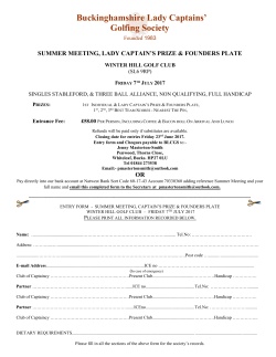 Buckinghamshire Lady Captains`