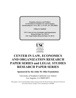 FEMINISM, FAIRNESS, AND WELFARE