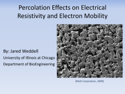 Percolation Effects on Electrical Resistivity