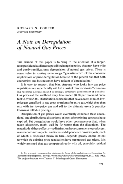 A Note on Deregulation of Natural Gas Prices