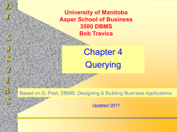 Queries - University of Manitoba