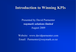The `winning KPIs`