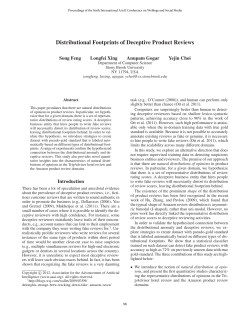 Distributional Footprints of Deceptive Product Reviews