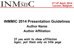 INMMiC2014 Template
