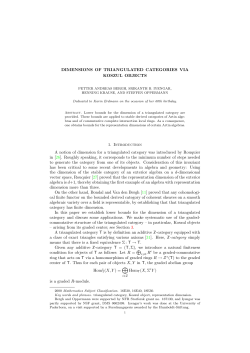 DIMENSIONS OF TRIANGULATED CATEGORIES VIA KOSZUL
