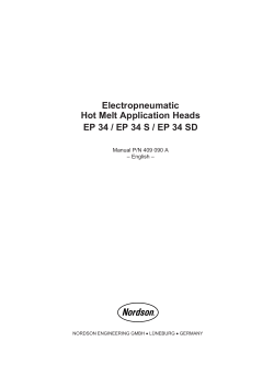 Electropneumatic Hot Melt Application Heads EP 34 / EP 34 S / EP